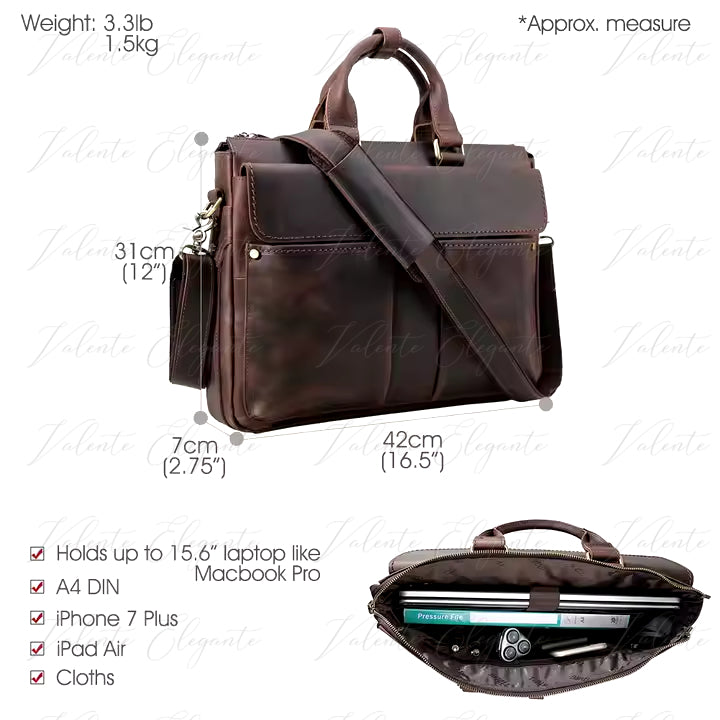 Laptop veske av lær Valente Elegante® - Valente Elegante Leather