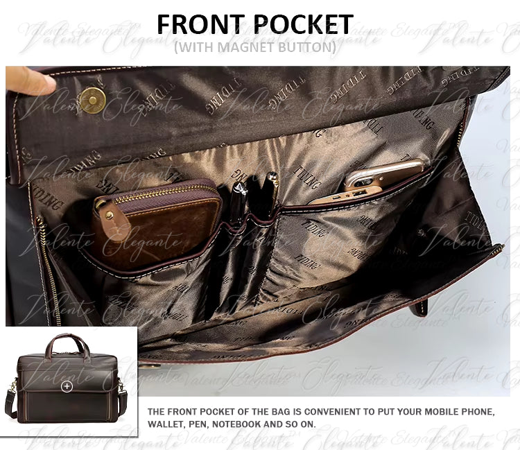 Laptop veske av lær Valente Elegante® - Valente Elegante Leather