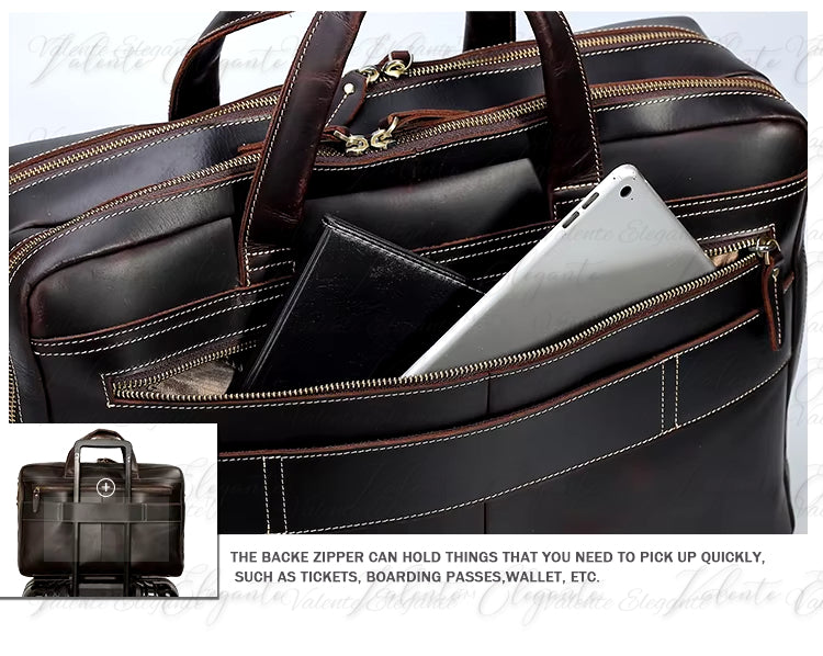 Laptop veske av lær Valente Elegante® - Valente Elegante Leather