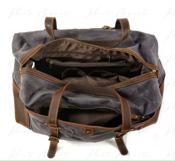 Reiseveke av lær og Canva Valente Elegante® - Valente Elegante Leather