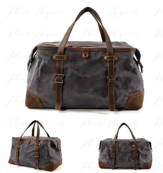 Reiseveke av lær og Canva Valente Elegante® - Valente Elegante Leather