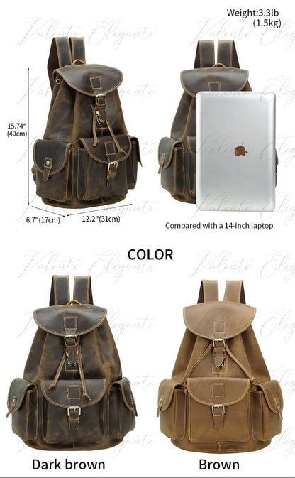 Ryggsekk av lær Valente Elegante® - Valente Elegante Leather