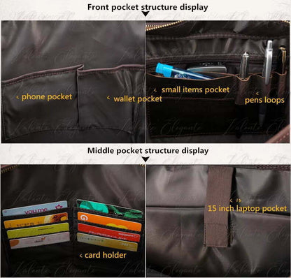 Dokument- og PC-veske av lær Valente Elegante® - Valente Elegante Leather