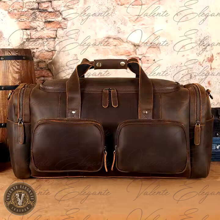 Weekendbag Valente Elegante av lær