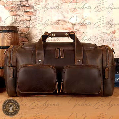 Weekendbag Valente Elegante av lær