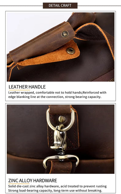 Weekendbag Valente Elegante av lær