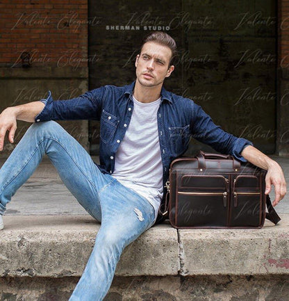 Dokument- og PC-veske av lær Valente Elegante® - Valente Elegante Leather