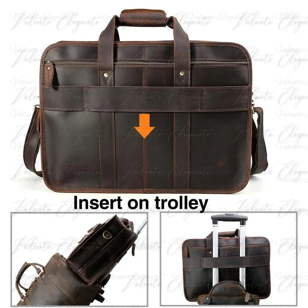Dokument- og PC-veske av lær Valente Elegante® - Valente Elegante Leather