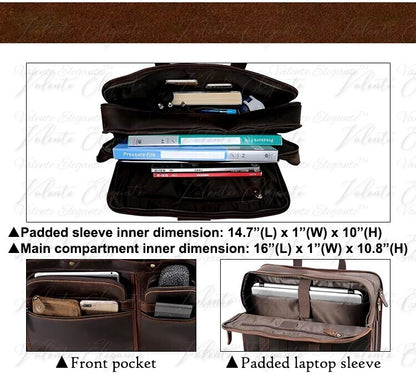 Dokument- og PC-veske av lær Valente Elegante® - Valente Elegante Leather