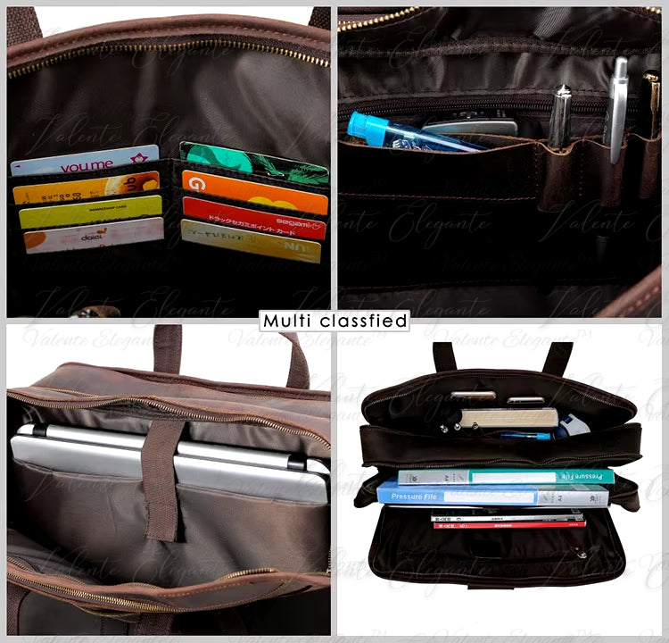 Dokument- og PC-veske av lær Valente Elegante® - Valente Elegante Leather